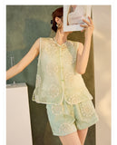Allure 2-Piece Light Green Cheongsam Set