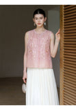 Tranquility 2-Piece Sheer Pink Embroidered Cheongsam Top