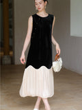 Jessamine Smoky Black Silk Cheongsam Dress