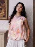 Prestige Light Purple Floral Cheongsam Top