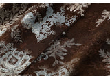 Nicoletta 2-Piece Cocoa Brown Jacquard Cheongsam Set