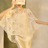 Eloise 2-Piece Rose Lace Cheongsam Set