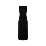 Gwen Black Maxi Knit Cheongsam Dress