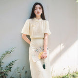 Leonora Plangent 2-Piece Elegant Cheongsam Qipao
