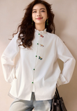 Zephyr Black Jacquard Cheongsam Top