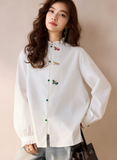 Zephyr Black Jacquard Cheongsam Top