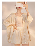 Sunflower Graceful Embroidery Qipao Cheongsam Two Piece