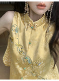 Kinley Lovely Embroidery Qipao Cheongsam Top