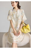 Penelope Pink Embroidered Cheongsam Dress