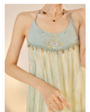 Irma Velvet Glow Embroidery Qipao Cheongsam Two Piece