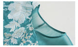 Marley Elegant Embroidery Qipao Cheongsam Two Piece