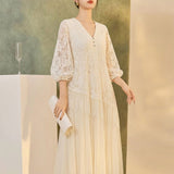 Thea Lace Embroidered Cheongsam Dress