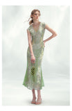 Olive Spectacular Qipao Cheongsam Two Piece