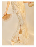 Mckenna Glamorous Embroidery Qipao Cheongsam Two Piece