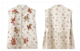 Talia Blooming Embroidery Qipao Cheongsam Three Piece