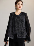 Oriana Black Beaded Cotton Vest Cheongsam