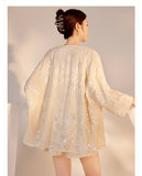 Sunflower Graceful Embroidery Qipao Cheongsam Two Piece