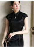 Quartz Night Dress Satin Cheongsam