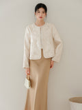 Crown Apricot Yellow Embroidered Cheongsam Coat