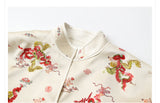 Talia Blooming Embroidery Qipao Cheongsam Three Piece