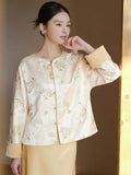 Sara Crabapple White Embroidered Cheongsam Top