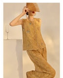 Celosia Good-Looking Embroidery Qipao Cheongsam Two Piece