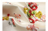 Talia Blooming Embroidery Qipao Cheongsam Three Piece