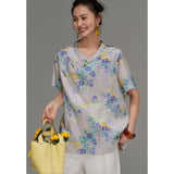 Katerina Floral Polyester Cheongsam Top