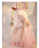 Zoe Blossom Charm Embroidery Qipao Cheongsam Two Piece