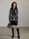 Ursula Black Sequin Embroidered Vest Cheongsam