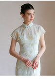 Beatrice Qing Luo Liao Embroidered Cheongsam Dress