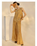 Celosia Good-Looking Embroidery Qipao Cheongsam Two Piece