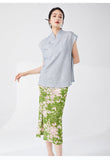 Pleated Peyton Appealing Qipao Cheongsam Top