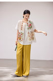 Iolanthe Matcha Green Embroidered Vest Cheongsam