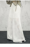 Tang White Lace Wide-Leg Pants Cheongsam