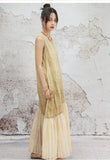 Josephina Ginger Yellow Jacquard Cheongsam Dress