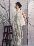 Rhiannon Beige Lace Embroidered Cheongsam Top
