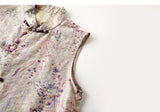 Preeminent Golden Brown Sleeveless Vest Cheongsam