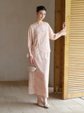 Sage Jubilant Gradient Jacquard Cheongsam Top Loose Fit Qipao