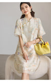 Penelope Pink Embroidered Cheongsam Dress