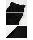 Gwen Black Maxi Knit Cheongsam Dress