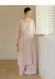 Giselle 2-Piece Ceramic Pink Top and Pants Cheongsam
