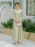 Yasira Willow Embroidered Long Cheongsam Dress