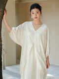 Lea Cloudy Apricot Jacquard Cheongsam Dress