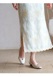 Beatrice Qing Luo Liao Embroidered Cheongsam Dress
