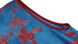 Persephone Blue Color-Block Cheongsam Dress