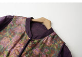 Oliviana Flower Purple Lace Cheongsam Top