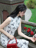 Vera Black Cotton Vintage Cheongsam Dress