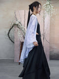Ranunculus Light Chiffon Purple Cheongsam Top