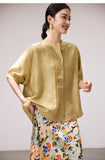 Tender Light Blue Loose Cheongsam Top